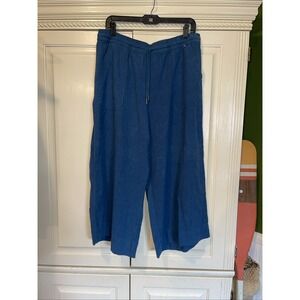 Seasalt Cornwall Pants Women 10 Teal Wide Leg‎